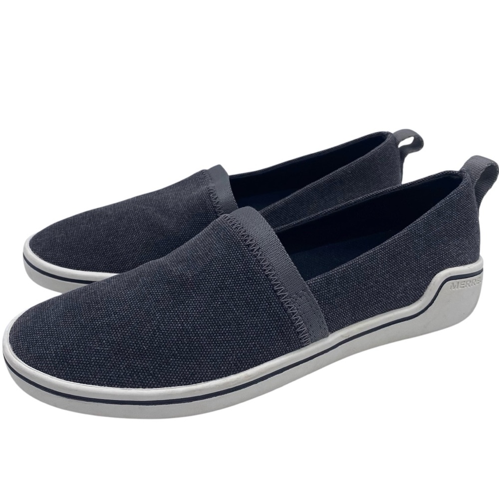Merrell Womens Shoes Canvas Slip On 7 Dark Gray Casual Stretch Flat Comfortable